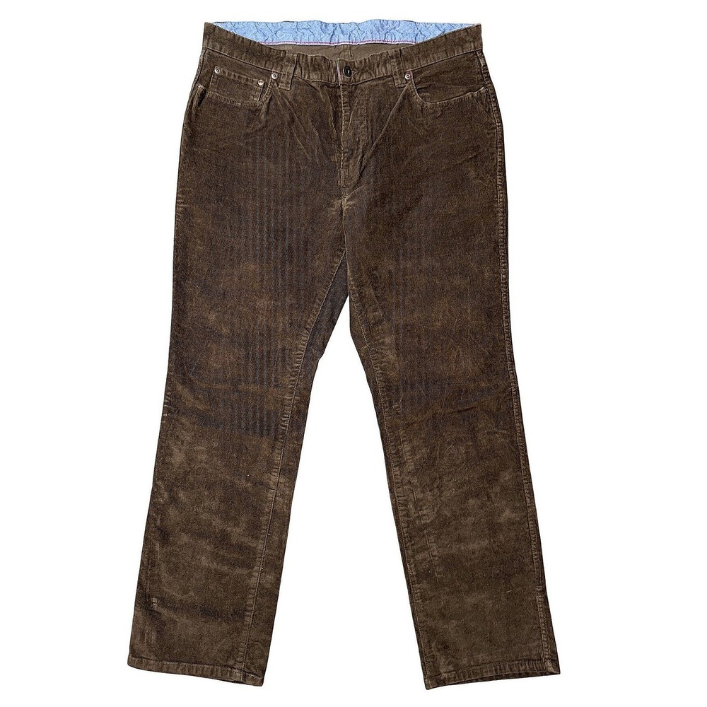 LL Bean Mens 36x29 Standard Fit Corduroy Pants Brown Cotton Stretch 502837